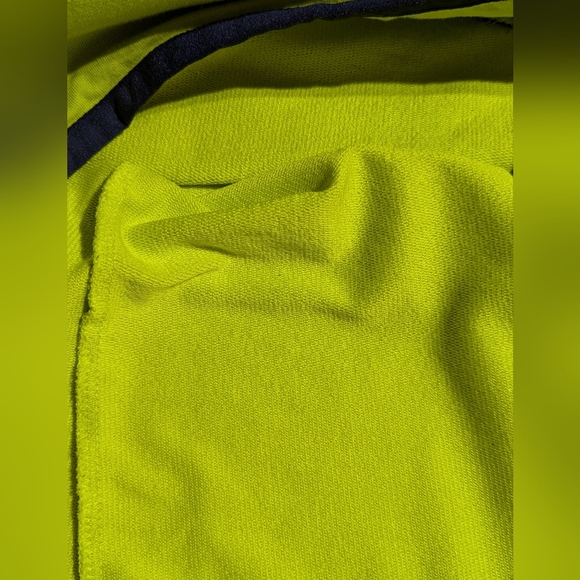 Lauren Ralph Lauren Lime Green Blue Trim Terry Quarter Zip Hoodie Size Small GUC - Picture 12 of 16